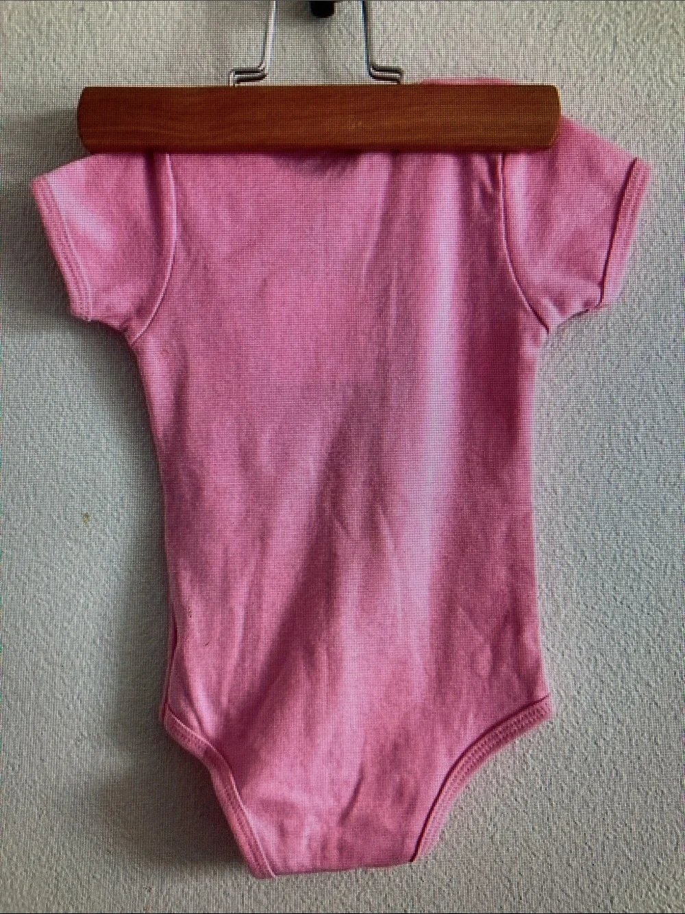 Pink Baby Onesie with Strawberry Graphic